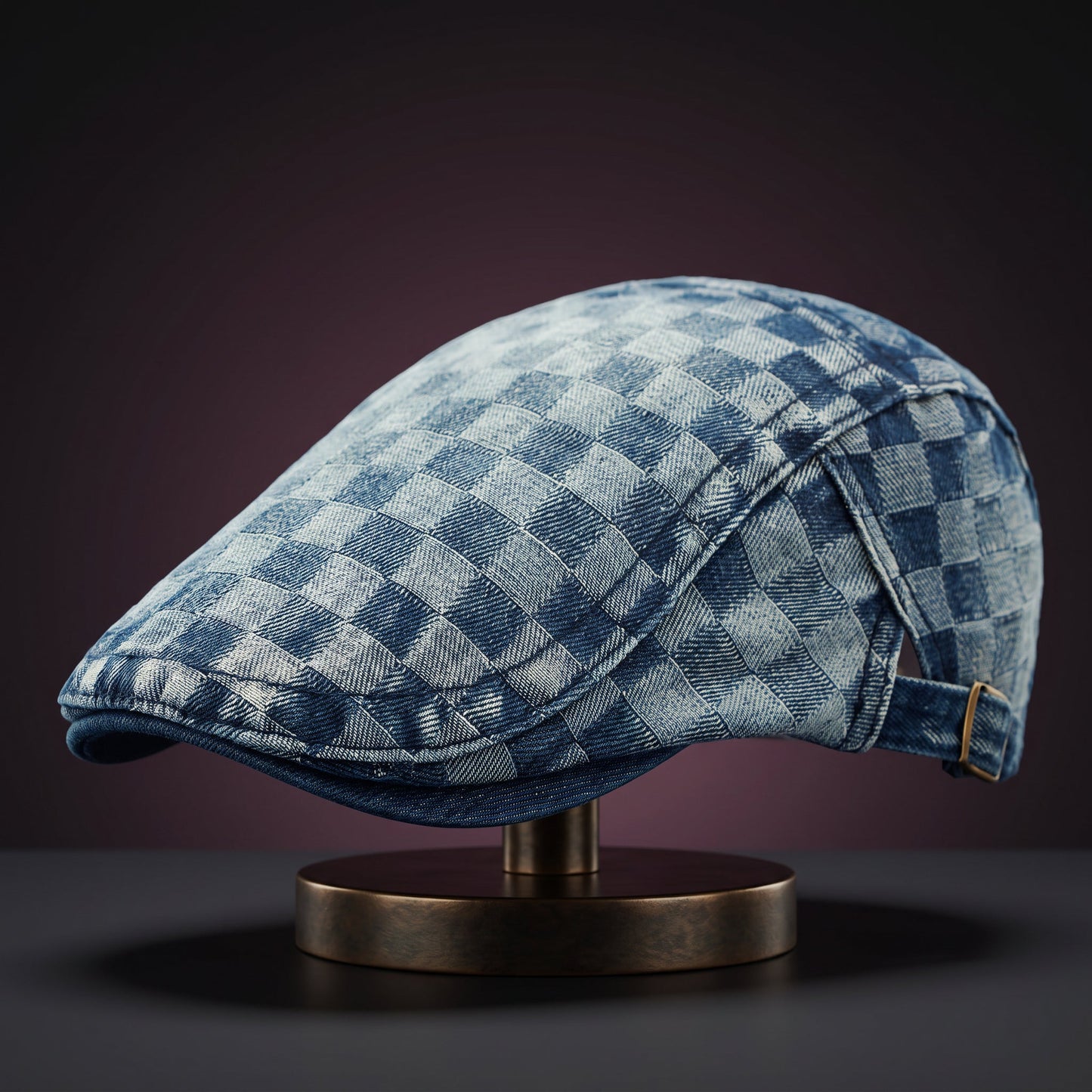 Checkered Newsboy Hat