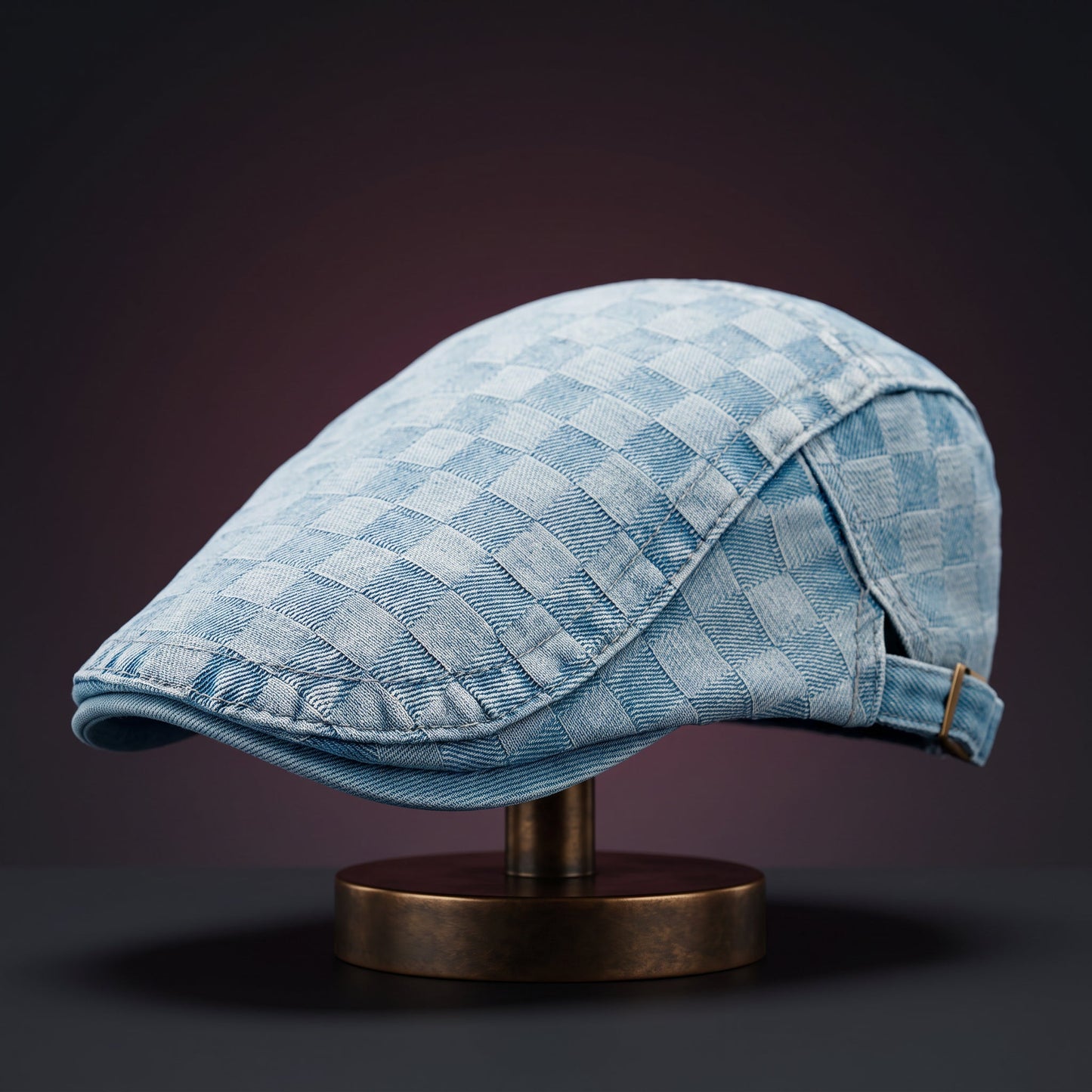 Checkered Newsboy Hat