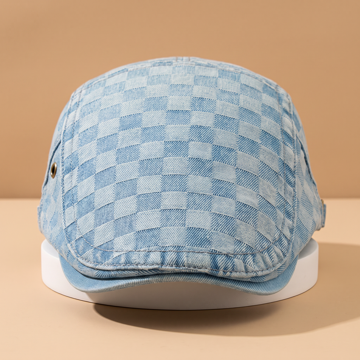 Checkered Newsboy Hat