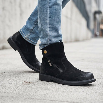 Gold Button Chelsea Boots