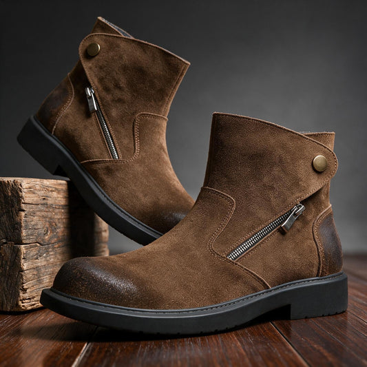 Gold Button Chelsea Boots