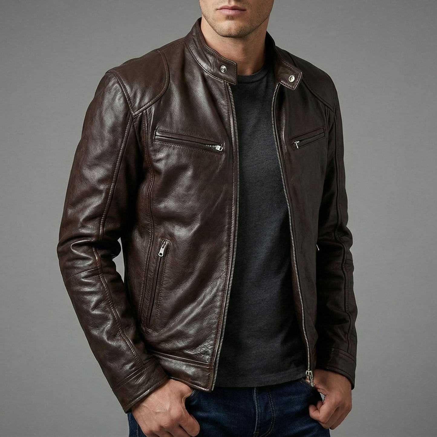 Short Coat Biker Style