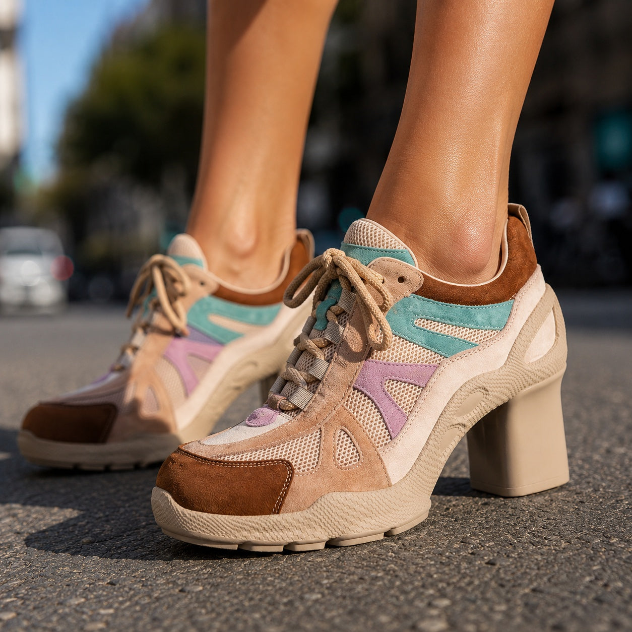 Colour High Heel Pumps