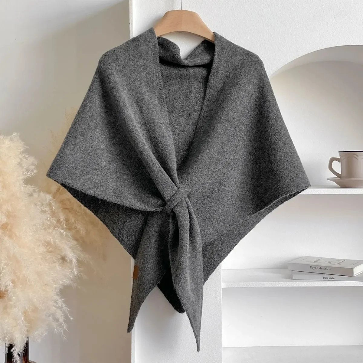 Wool Blend Triangular Shawl