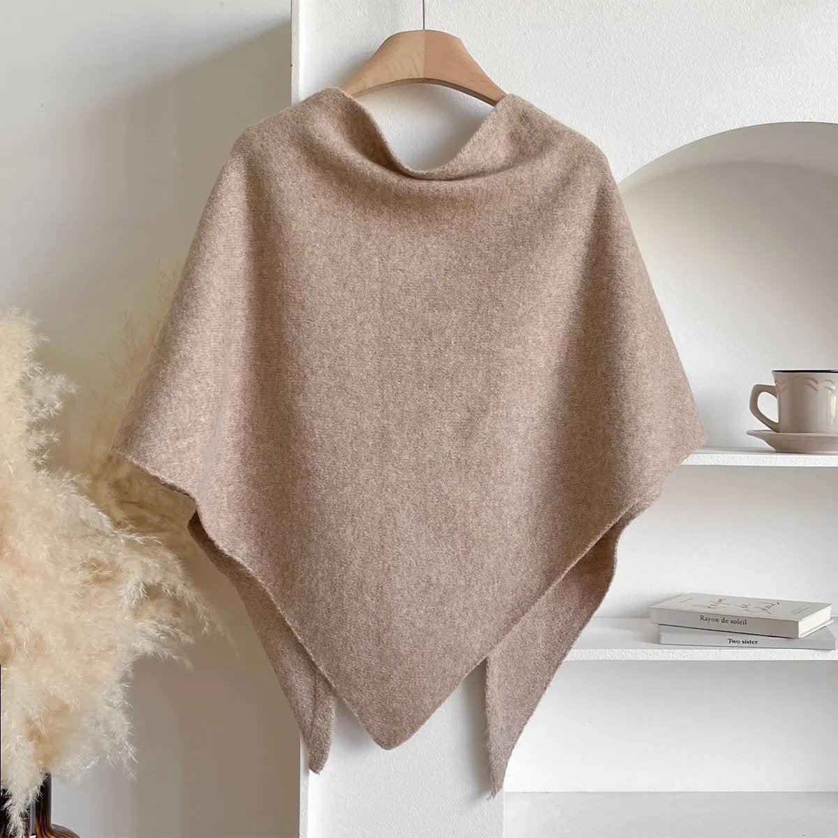 Wool Blend Triangular Shawl