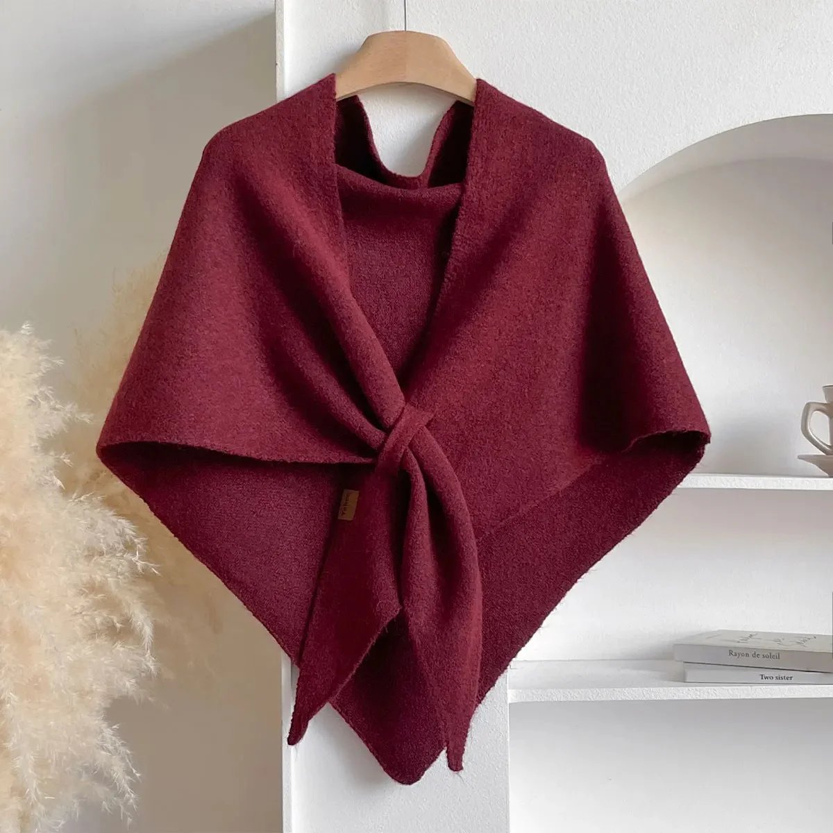 Wool Blend Triangular Shawl
