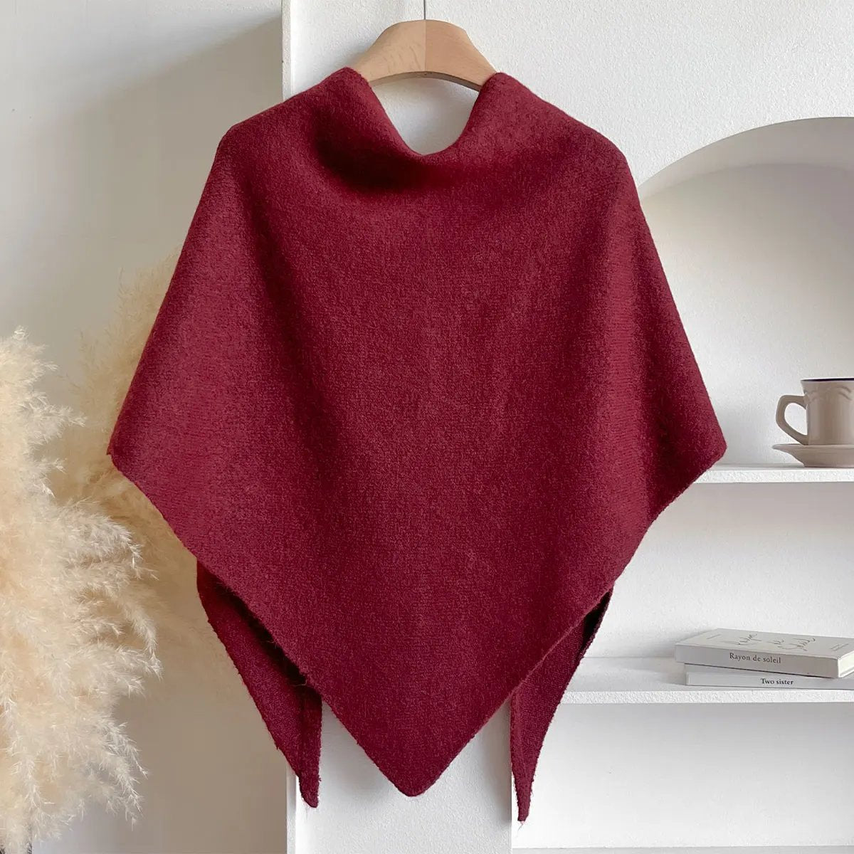 Wool Blend Triangular Shawl