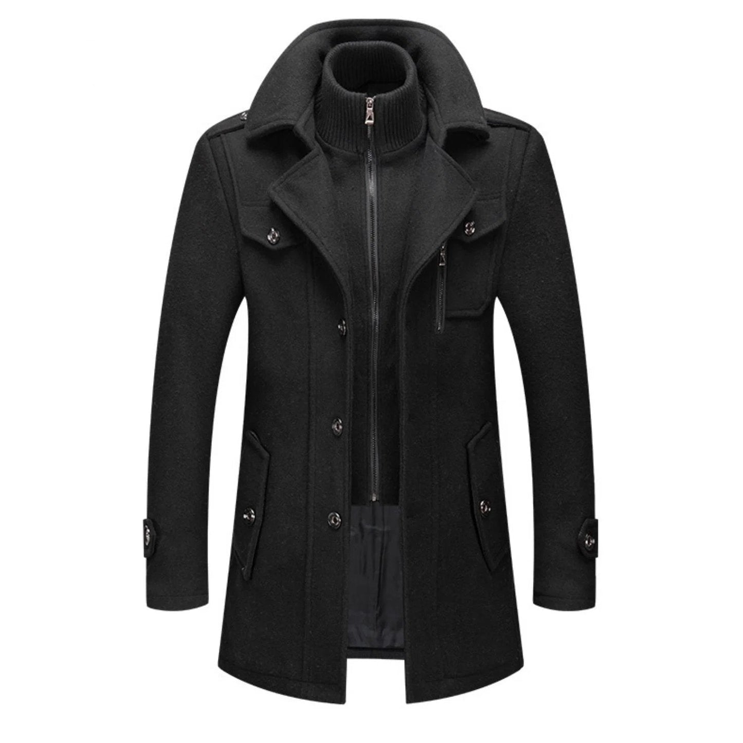 Wool Blend Trench Coat