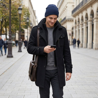 Wool Blend Trench Coat