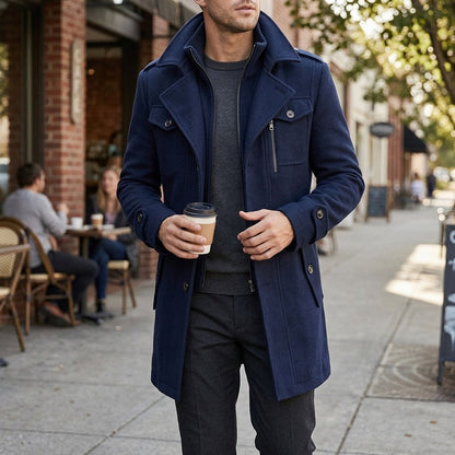 Wool Blend Trench Coat