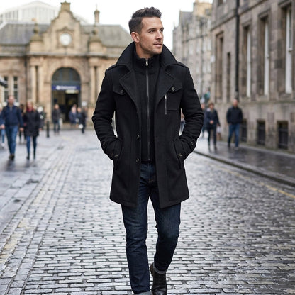 Wool Blend Trench Coat