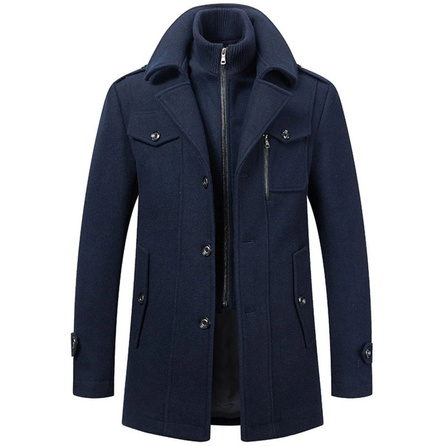 Wool Blend Trench Coat