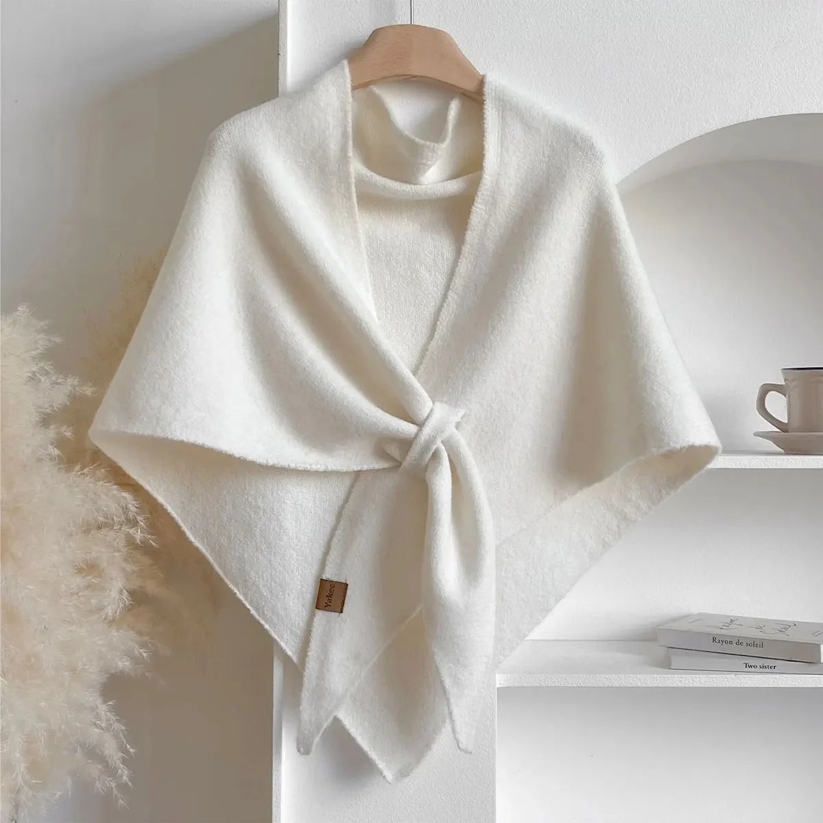Wool Blend Triangular Shawl
