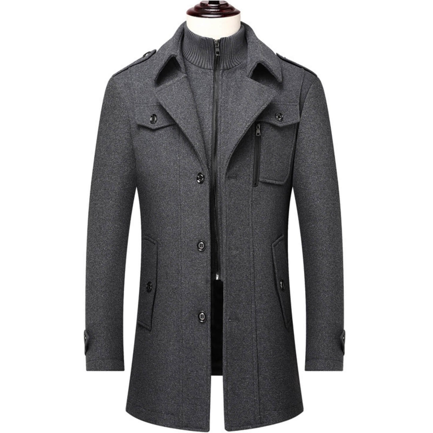 Wool Blend Trench Coat