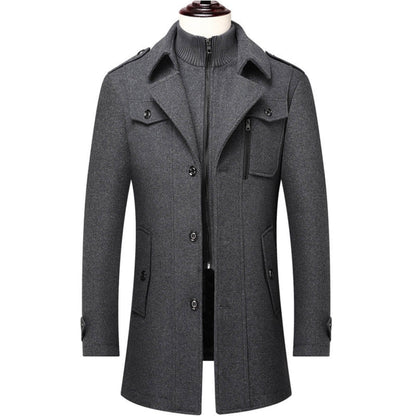 Wool Blend Trench Coat