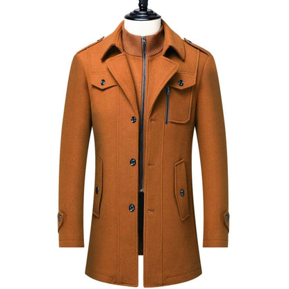 Wool Blend Trench Coat