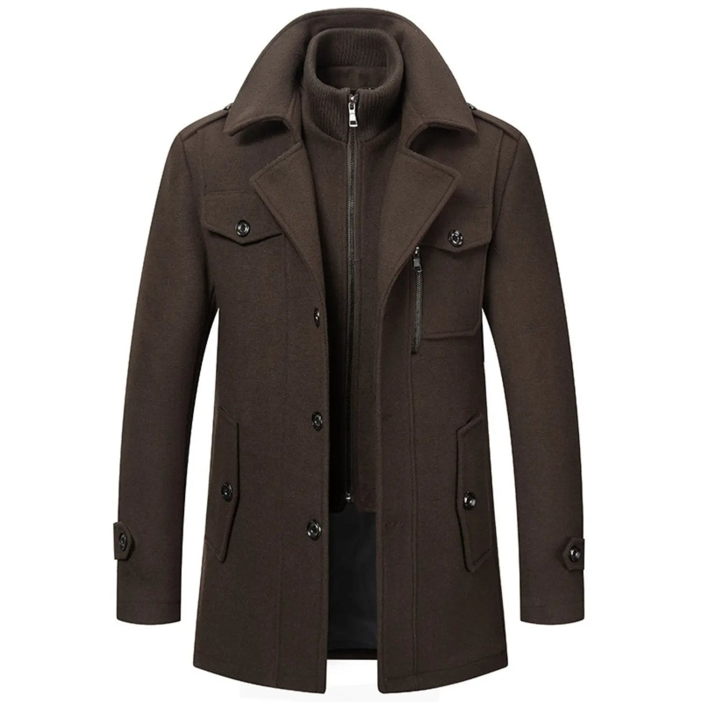 Wool Blend Trench Coat