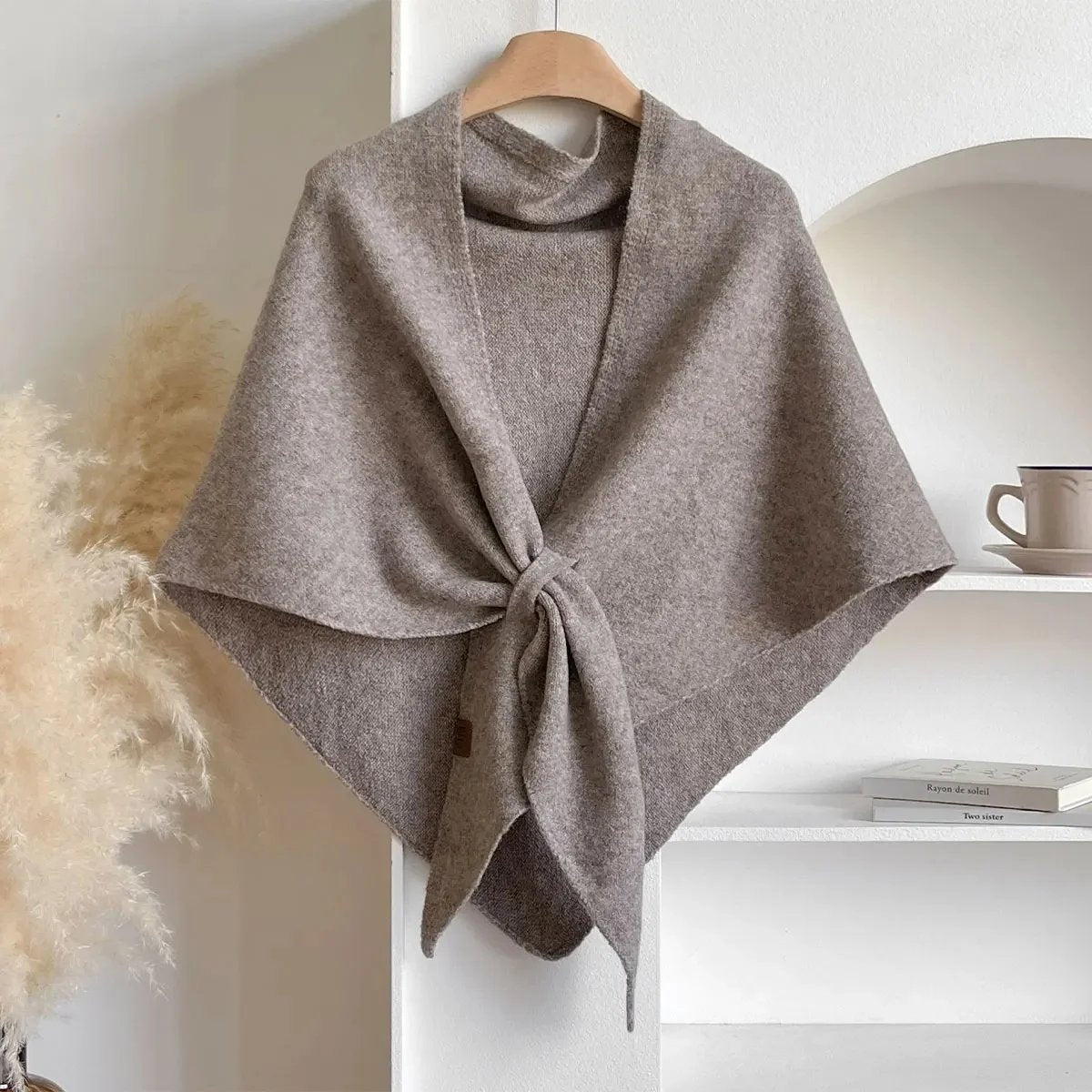 Wool Blend Triangular Shawl