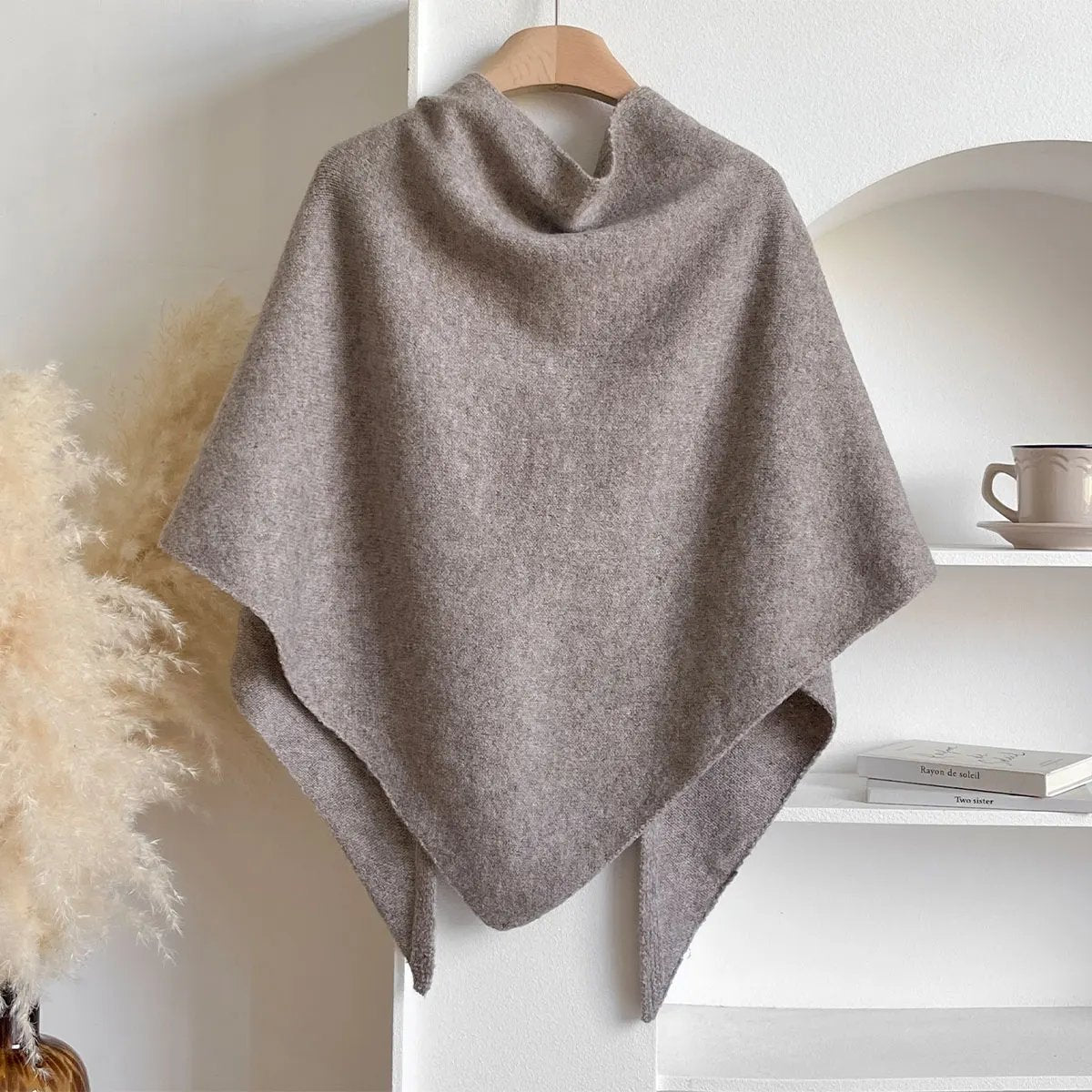 Wool Blend Triangular Shawl