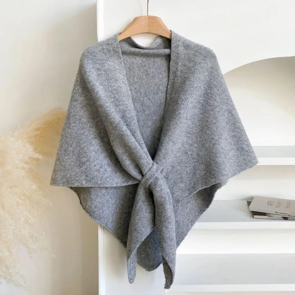 Wool Blend Triangular Shawl