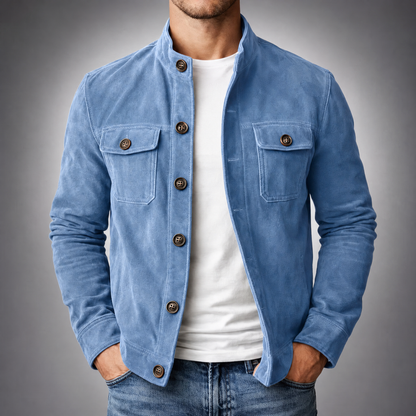 Suede Stand Collar Jacket