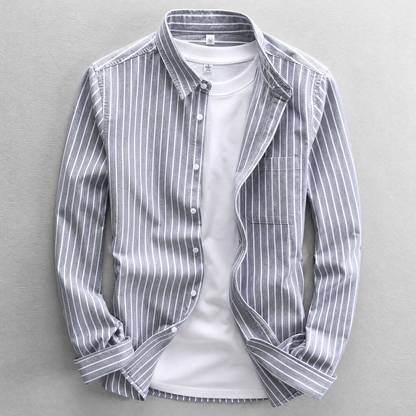 Striped Cotton Casual Shirt