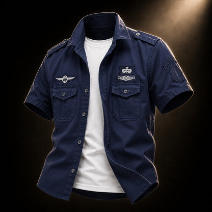 Military Style Cotton Shirt