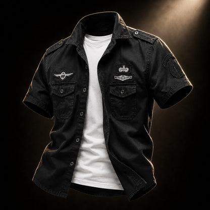 Military Style Cotton Shirt