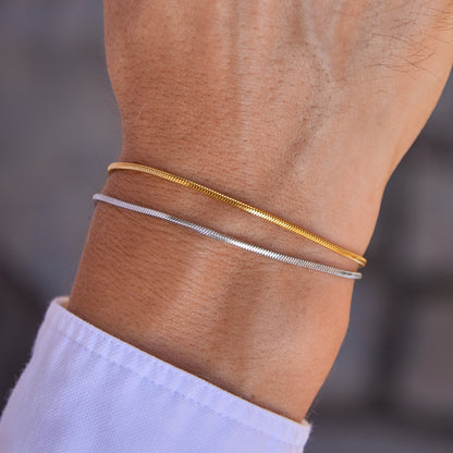Chain Square Pendant Bracelet