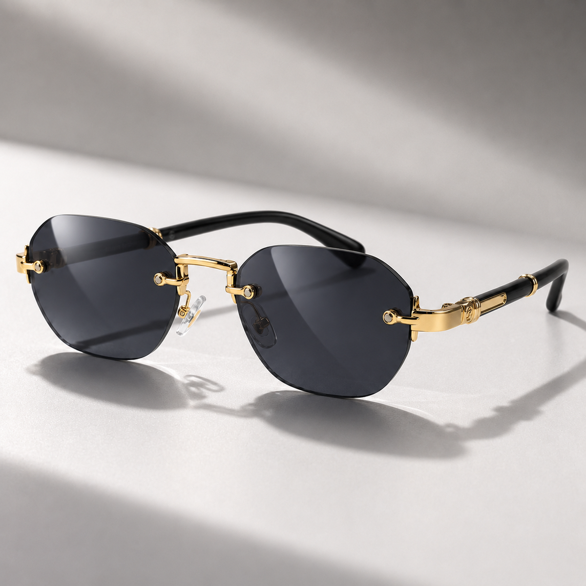 Square Rimless Punk Sunglasses