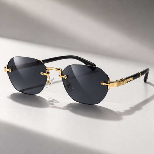 Square Rimless Punk Sunglasses