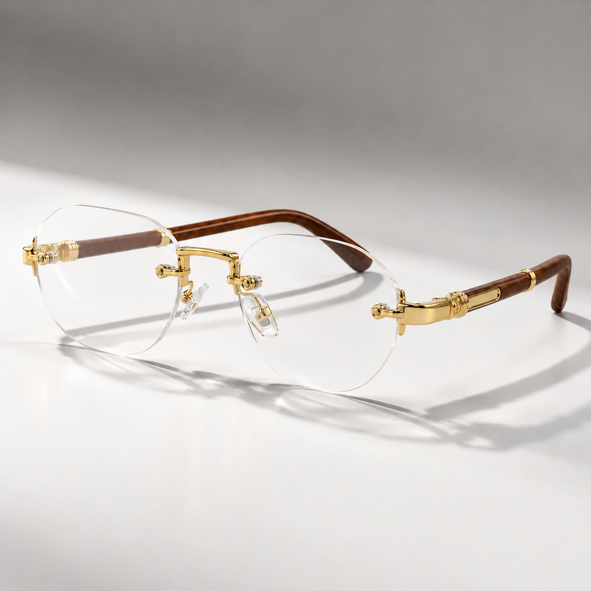 Square Rimless Punk Sunglasses