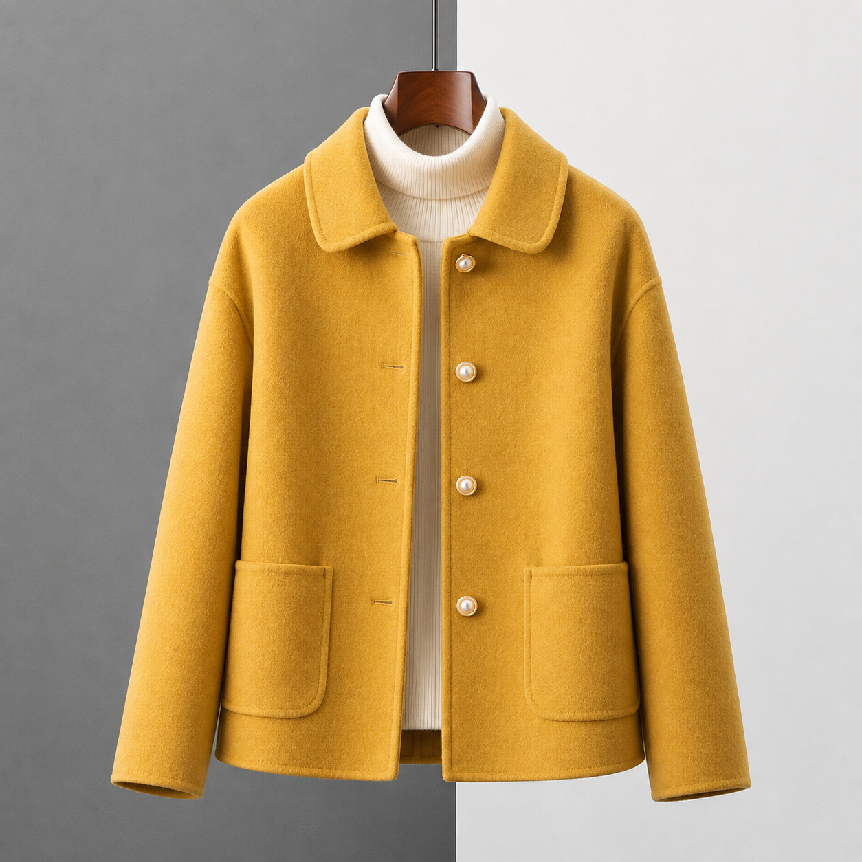 Doll Collar Woolen Coat