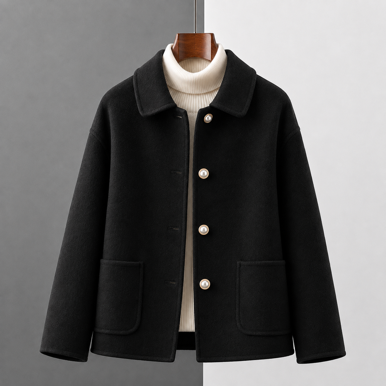 Doll Collar Woolen Coat