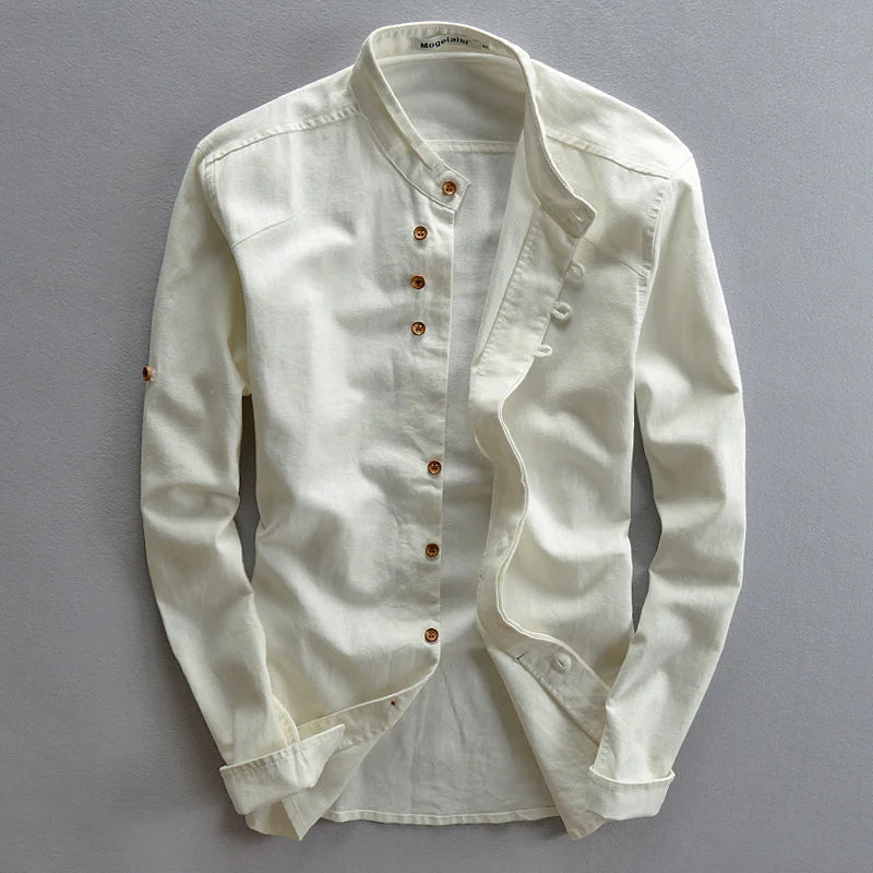 Vintage Collar Linen Shirt
