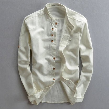 Vintage Collar Linen Shirt