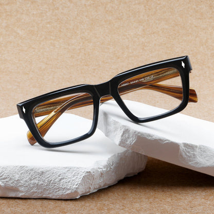 Thick Rectangular Acetate Eyeglasses